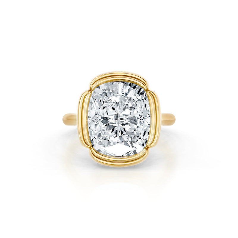 Dorée Cushion Solitaire Lab Diamond Engagement Ring image 1