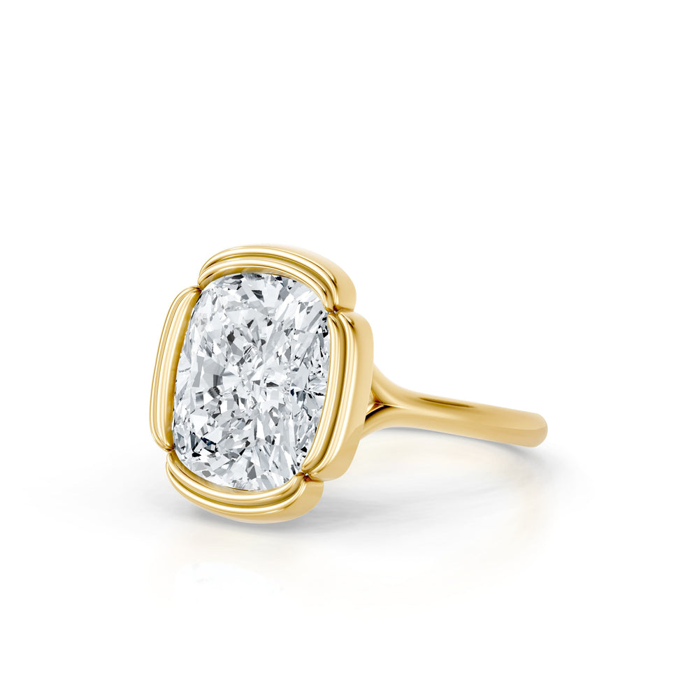 Dorée Cushion Solitaire Lab Diamond Engagement Ring image 2