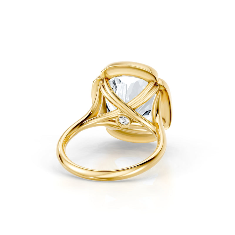 Dorée Cushion Solitaire Lab Diamond Engagement Ring image 3