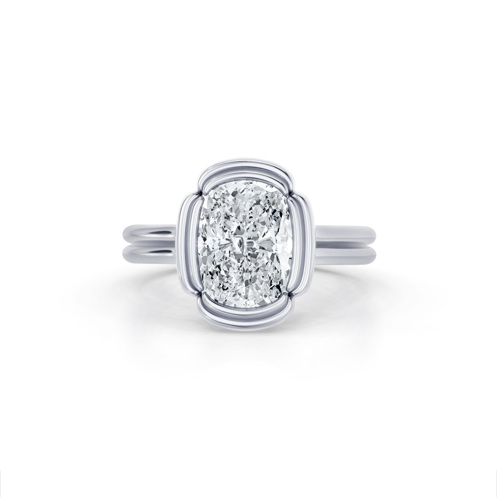 Dorée Cushion Solitaire Lab Diamond Engagement Ring image 1