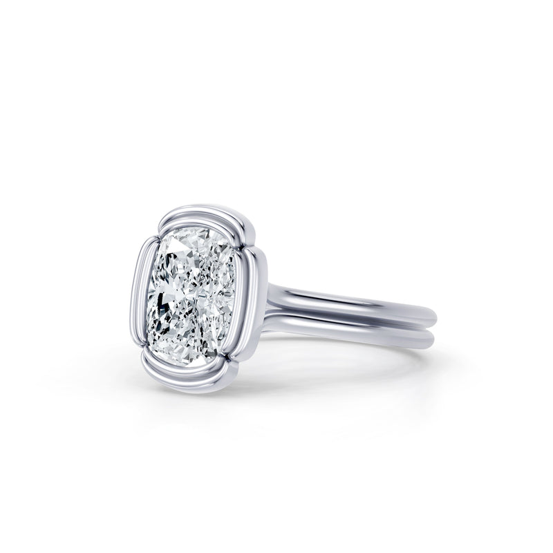Dorée Cushion Solitaire Lab Diamond Engagement Ring image 2