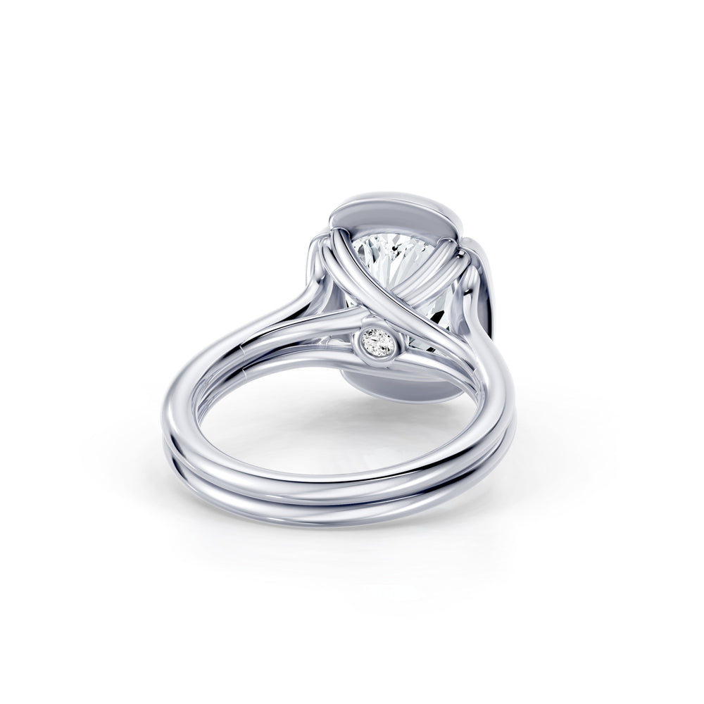 Dorée Cushion Solitaire Lab Diamond Engagement Ring image 3