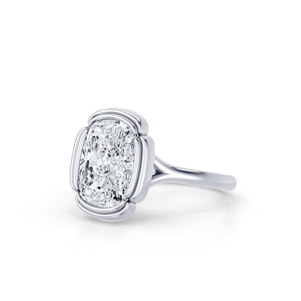 Dorée Cushion Solitaire Lab Diamond Engagement Ring image 2