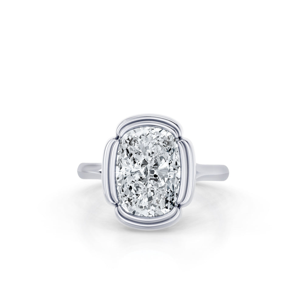 Dorée Cushion Solitaire Lab Diamond Engagement Ring image 1