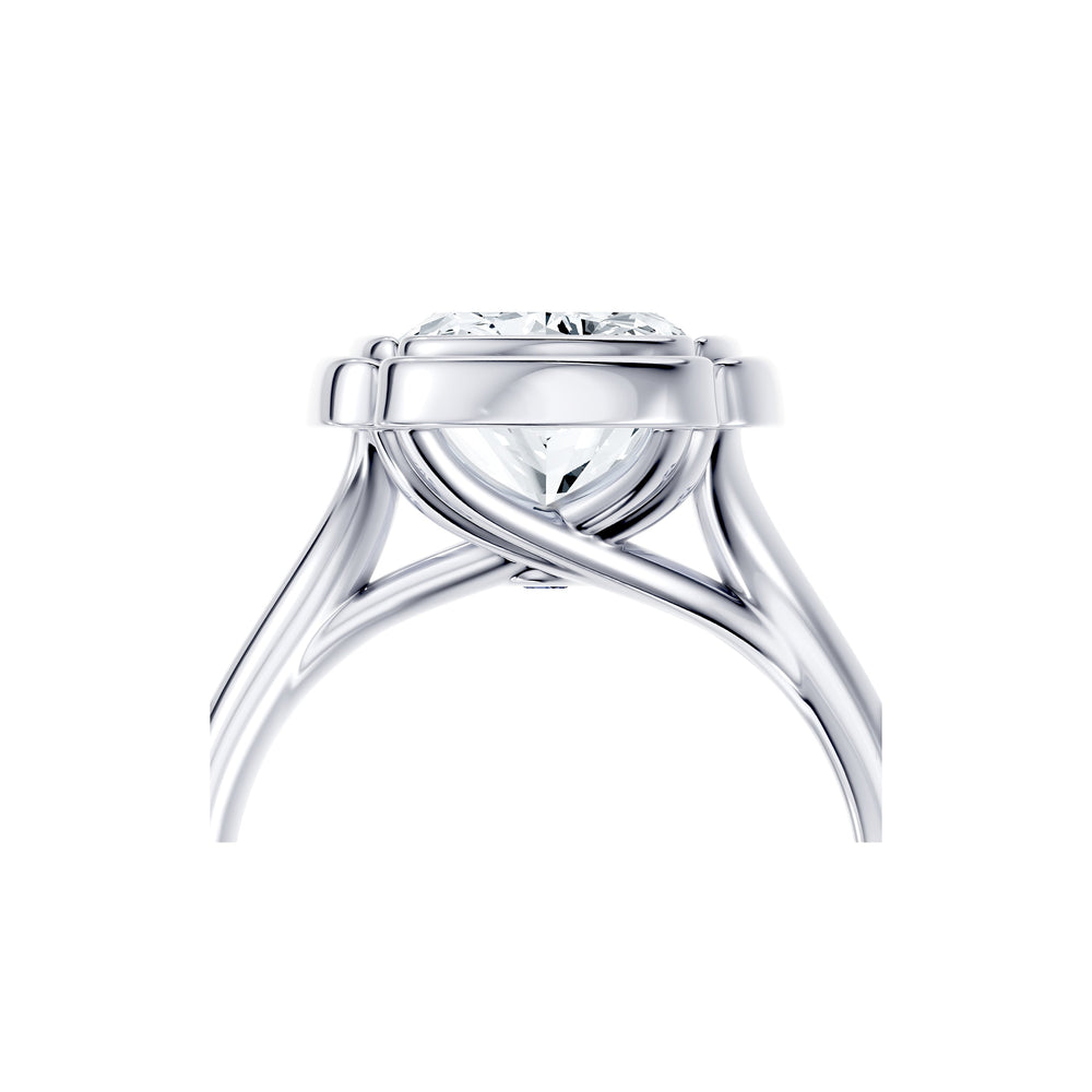 Dorée Cushion Solitaire Lab Diamond Engagement Ring image 5