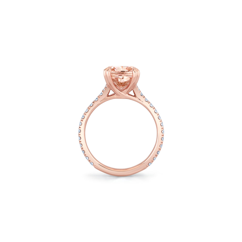 Elle Radiant Solitaire Lab Pink Diamond Engagement Ring image 4