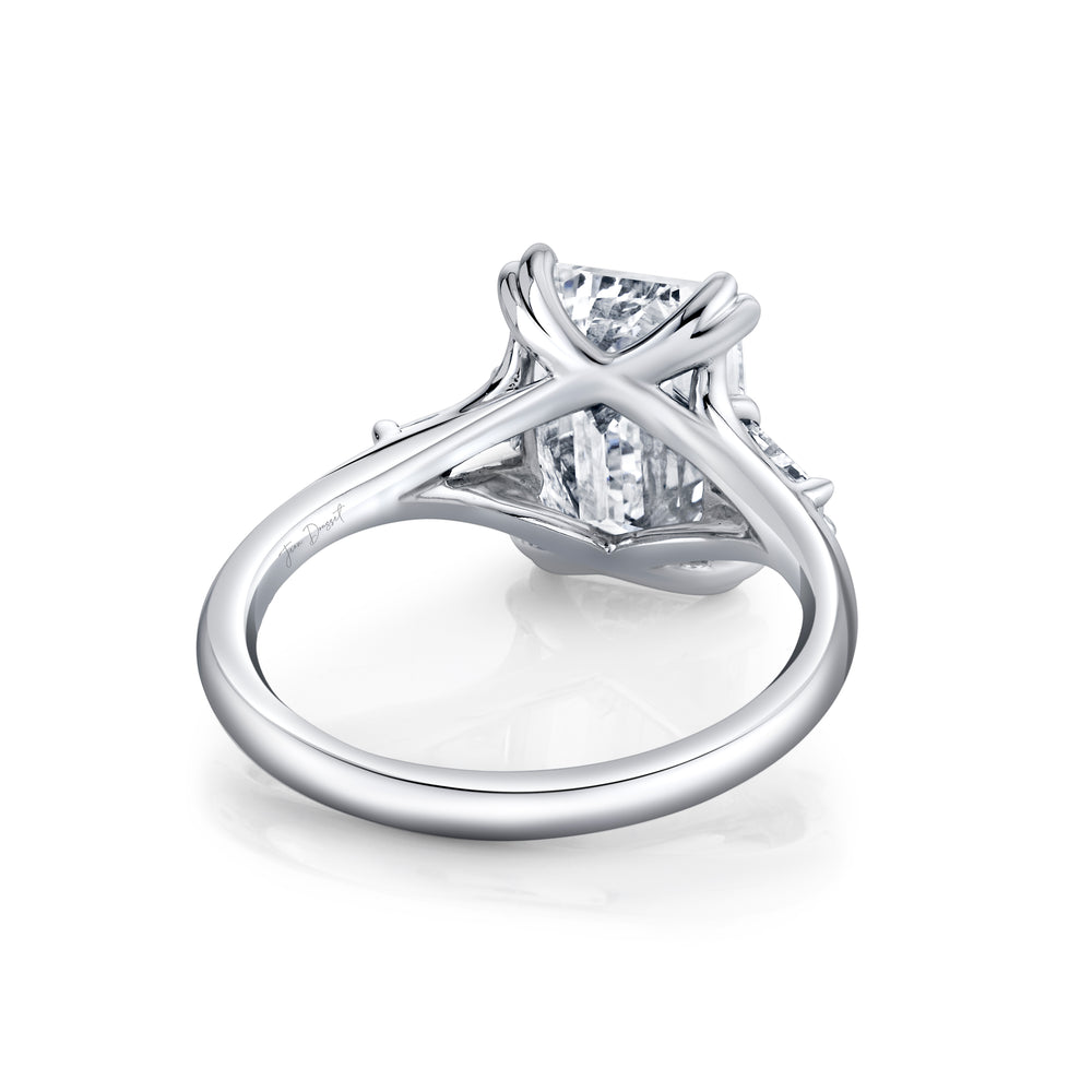 Jane Emerald Three Stone Engagement Ring image 4