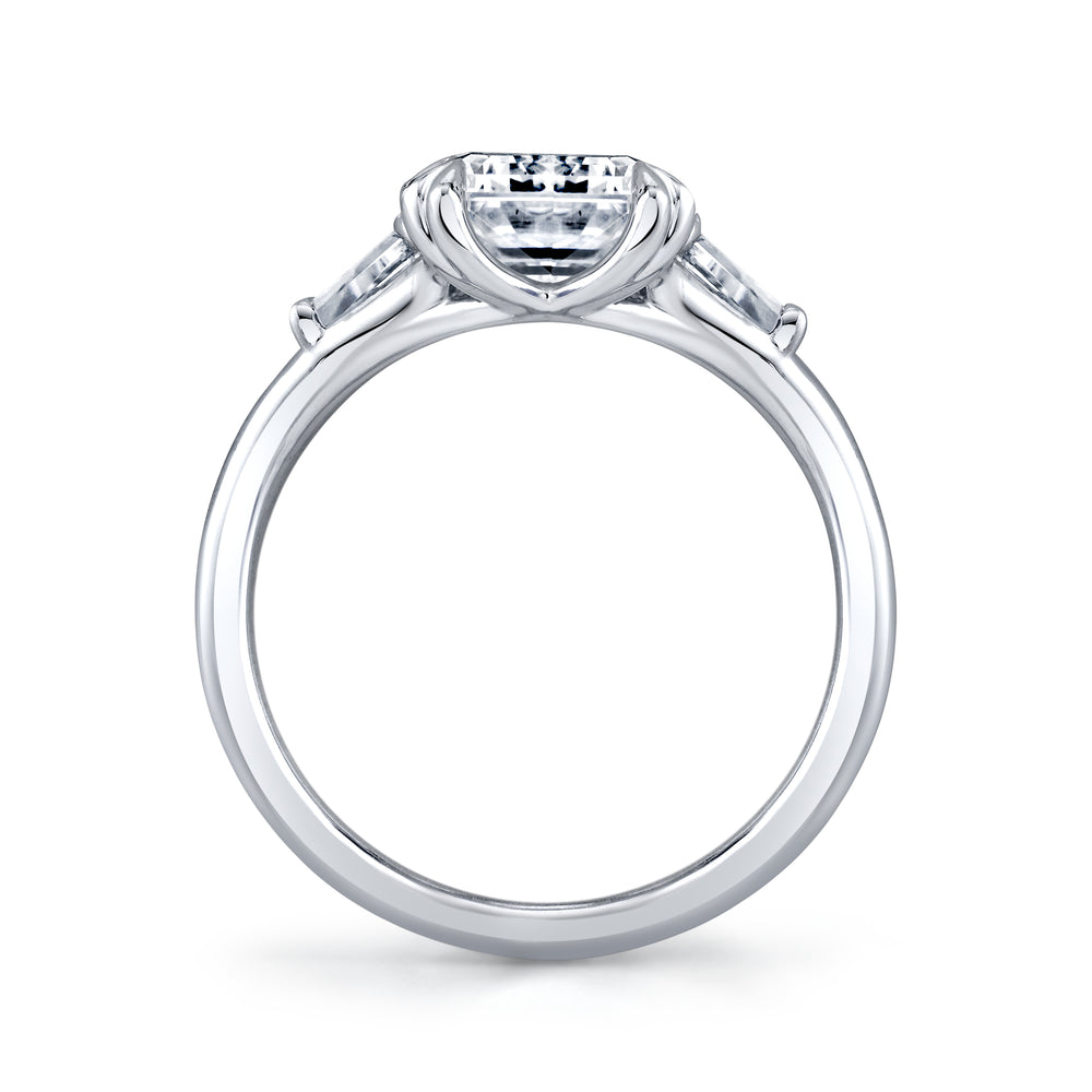 Jane Emerald Three Stone Engagement Ring image 3