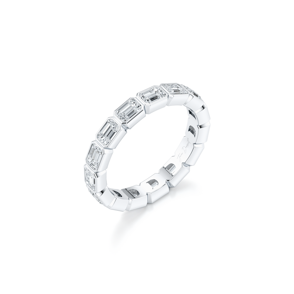 Bezel Set Emerald Lab Diamond Eternity Band image 7