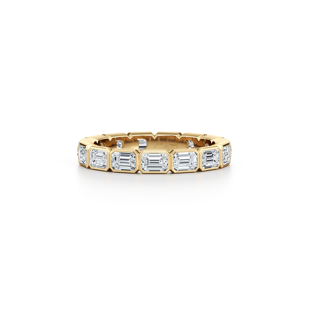Bezel Set Emerald Lab Diamond Eternity Band image 4