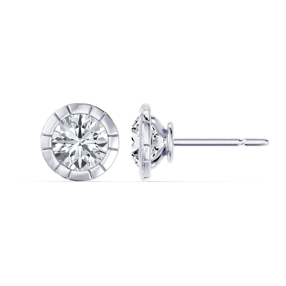Soho Bezel Essential Lab Diamond Round Brilliant Studs image 14