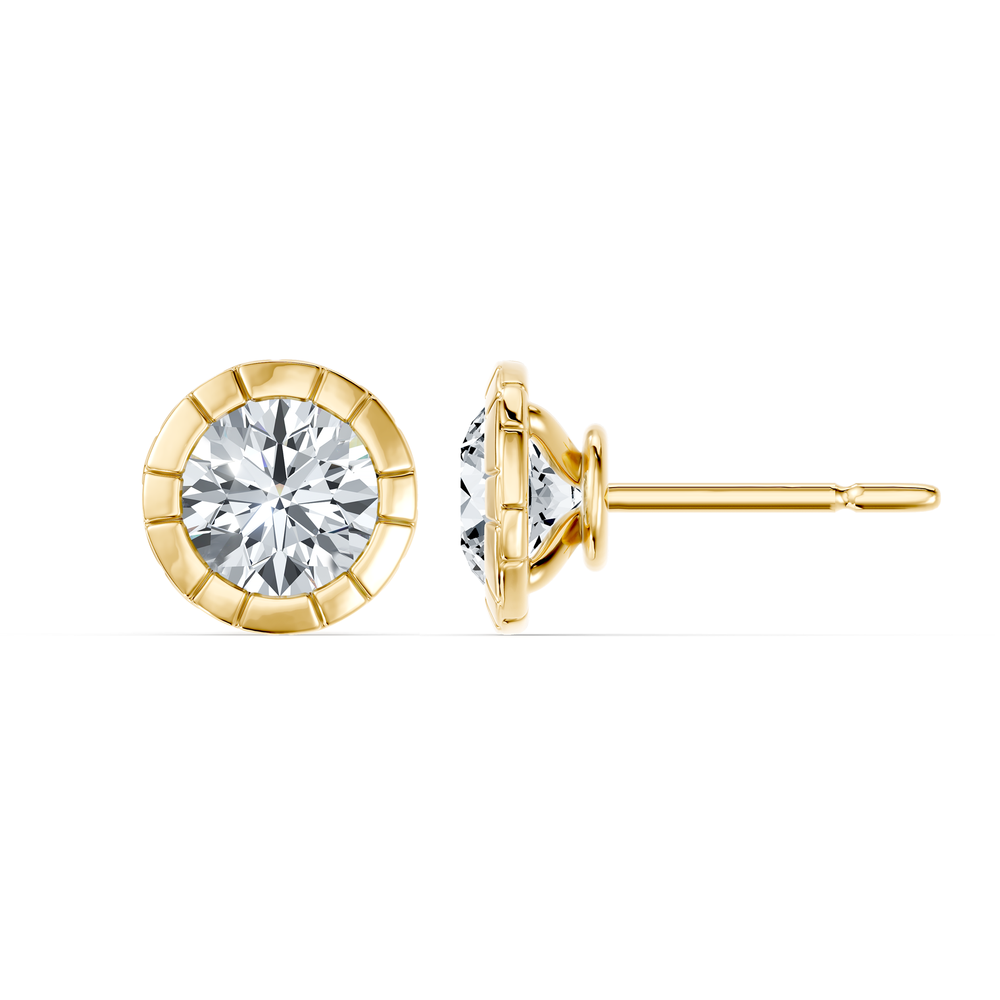 Soho Bezel Essential Lab Diamond Round Brilliant Studs image 17