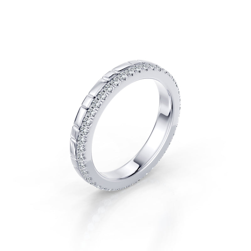 Soho 3MM Dual Band - One Row Pavé image 1