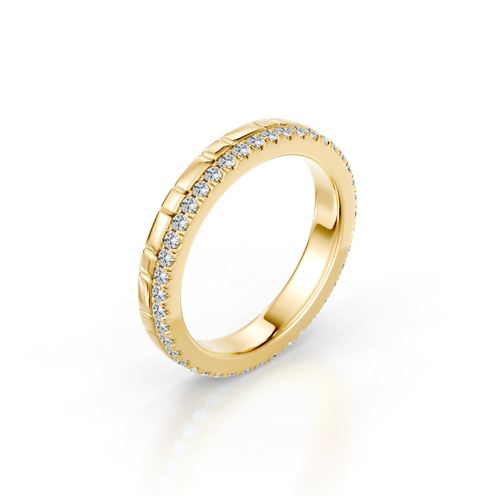 Soho 3MM Dual Band - One Row Pavé image 5