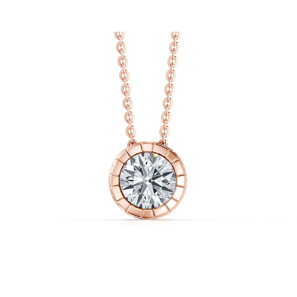 Soho Bezel Essential Lab Diamond Round Brilliant Necklace image 25