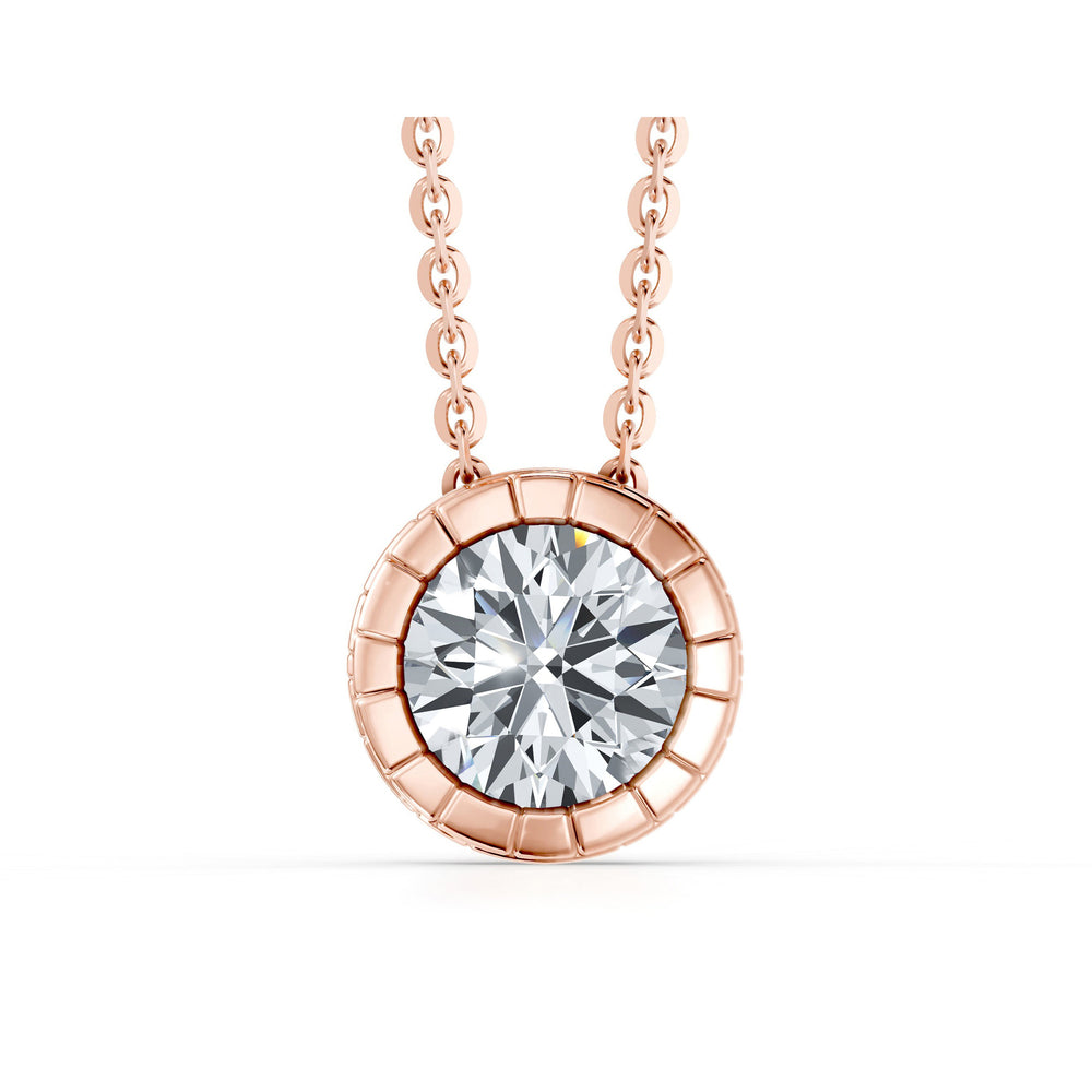 Soho Bezel Essential Lab Diamond Round Brilliant Necklace image 26