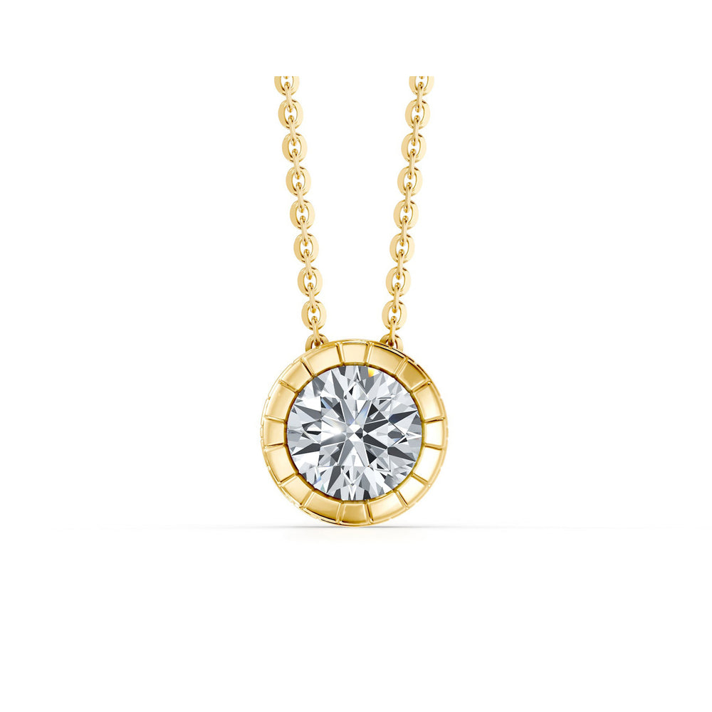 Soho Bezel Essential Lab Diamond Round Brilliant Necklace image 21