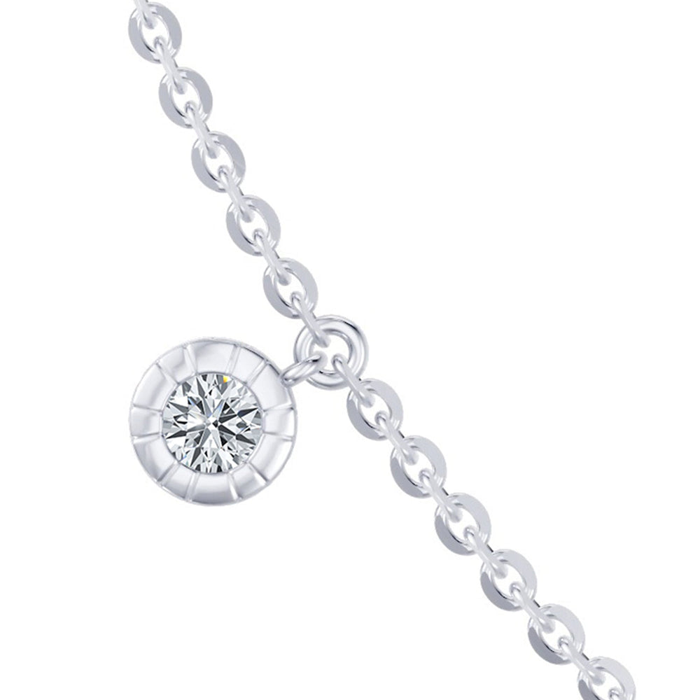 Soho Bezel Set Lab Diamond Charm Necklace image 2