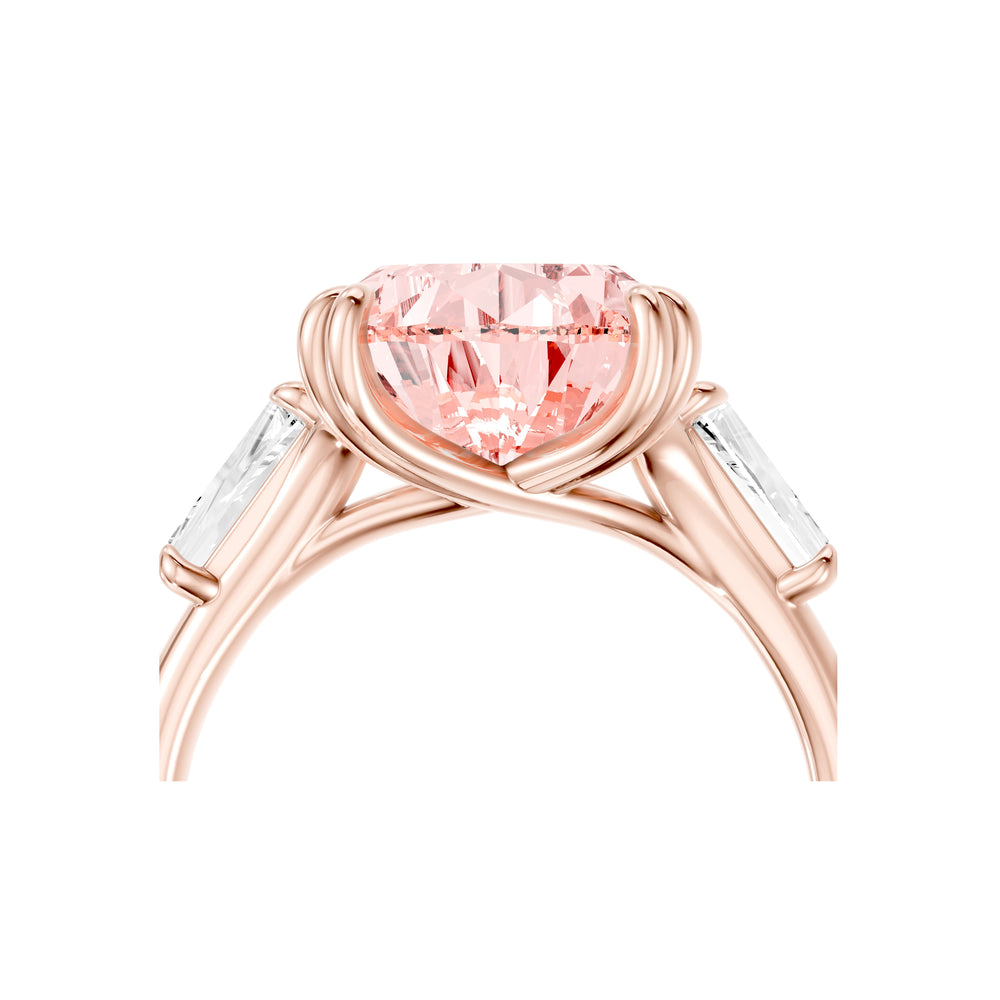 High Jewelry | Jane Pear Cut Pink Three Stone Lab Diamond Engagement Ring image 5