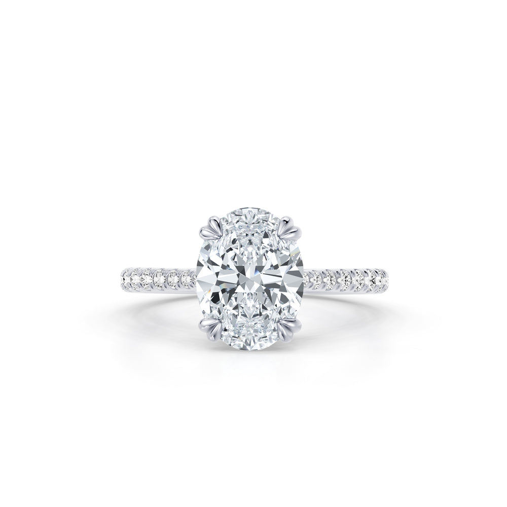 Chelsea Oval Brilliant Cut Lab Diamond Solitaire Engagement Ring image 1