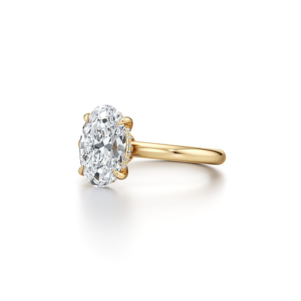 Audrey Oval Brilliant Cut Lab Diamond Solitaire Engagement Ring image 2