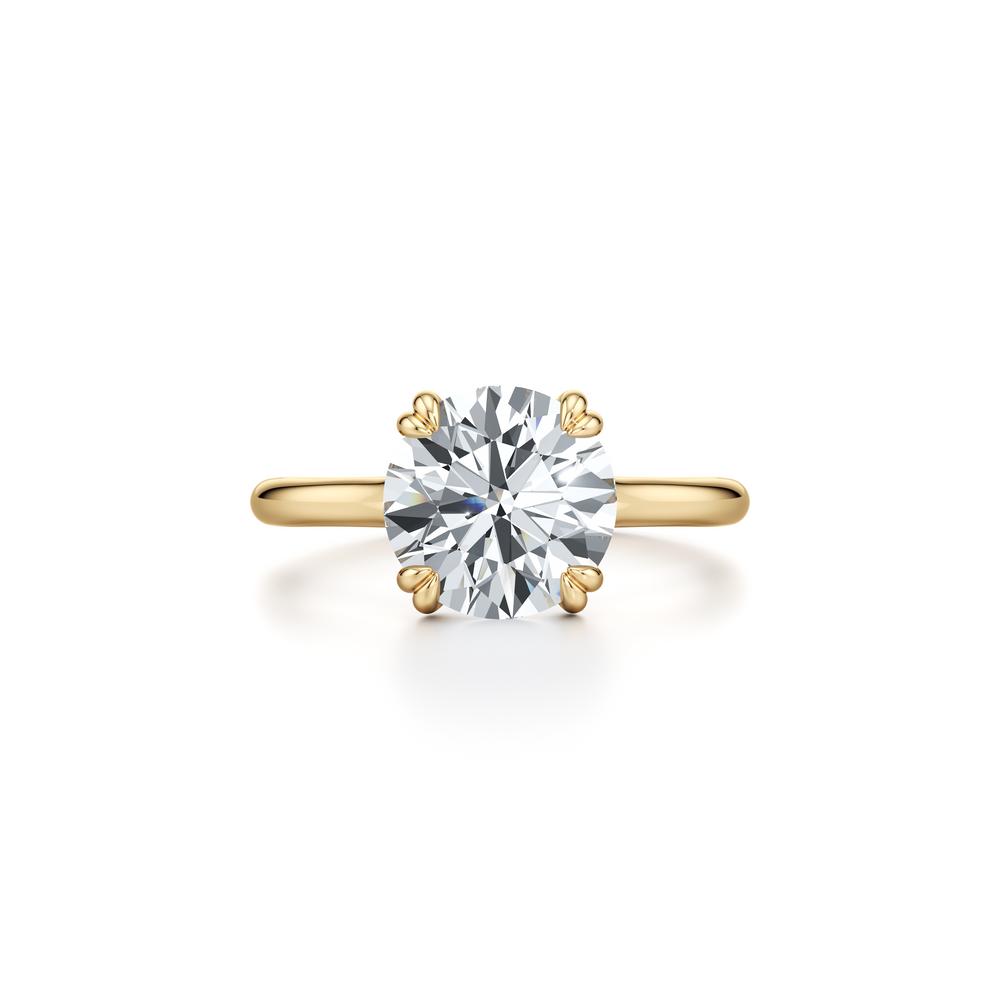 Elle Round Brilliant Cut Lab Diamond Solitaire Engagement Ring image 1