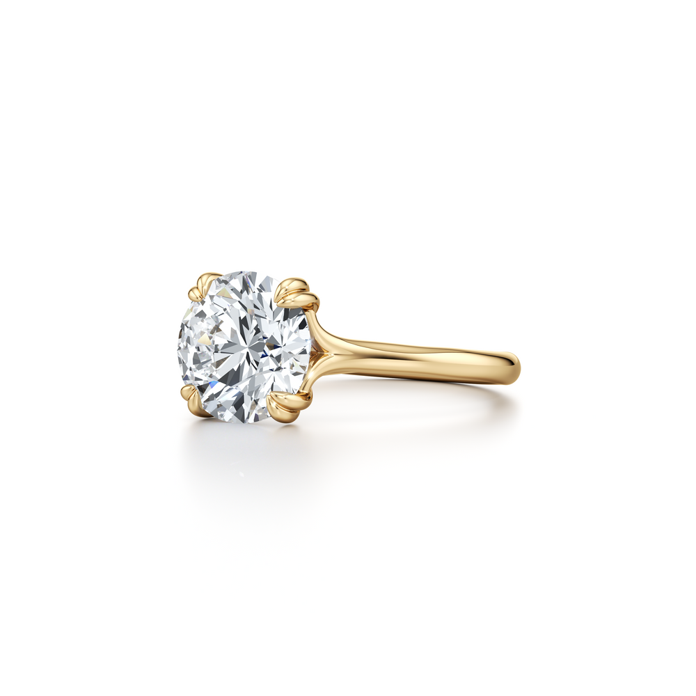 Elle Round Brilliant Cut Lab Diamond Solitaire Engagement Ring image 2