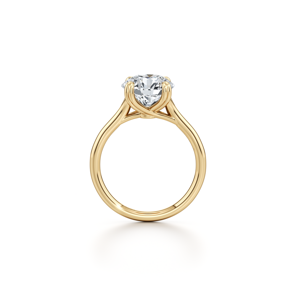 Elle Round Brilliant Cut Lab Diamond Solitaire Engagement Ring image 4