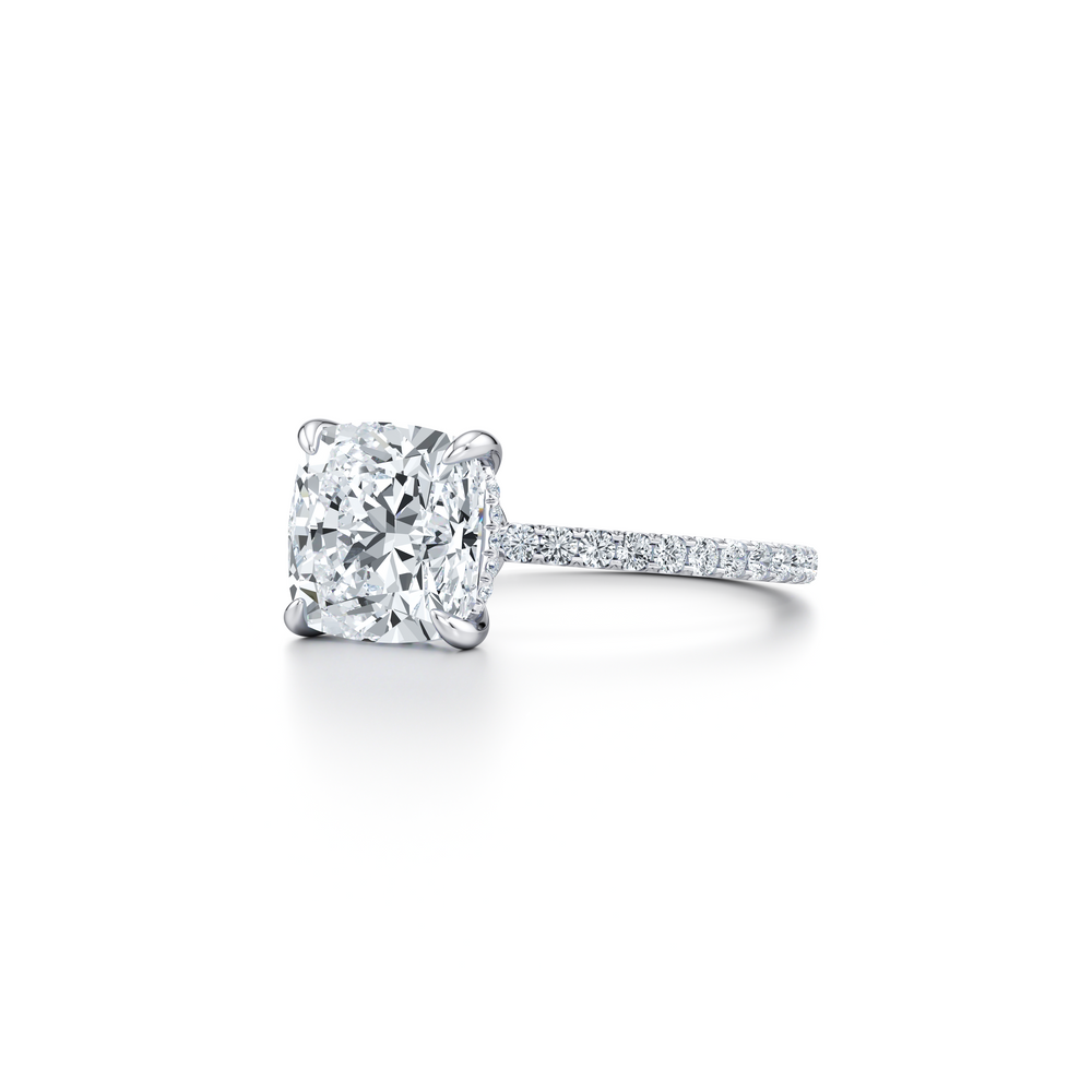 Audrey Cushion Cut Lab Diamond Solitaire Engagement Ring image 2