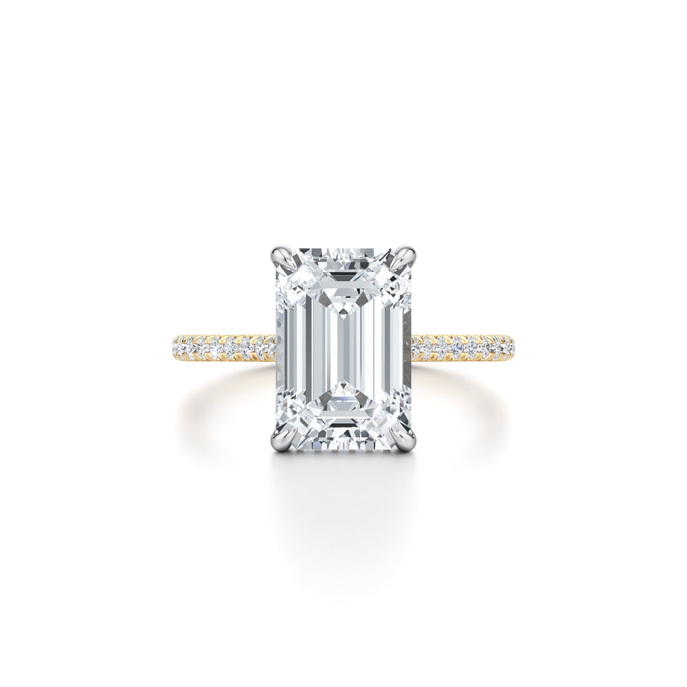 Chelsea Emerald Cut Lab Diamond Solitaire Engagement Ring image 1