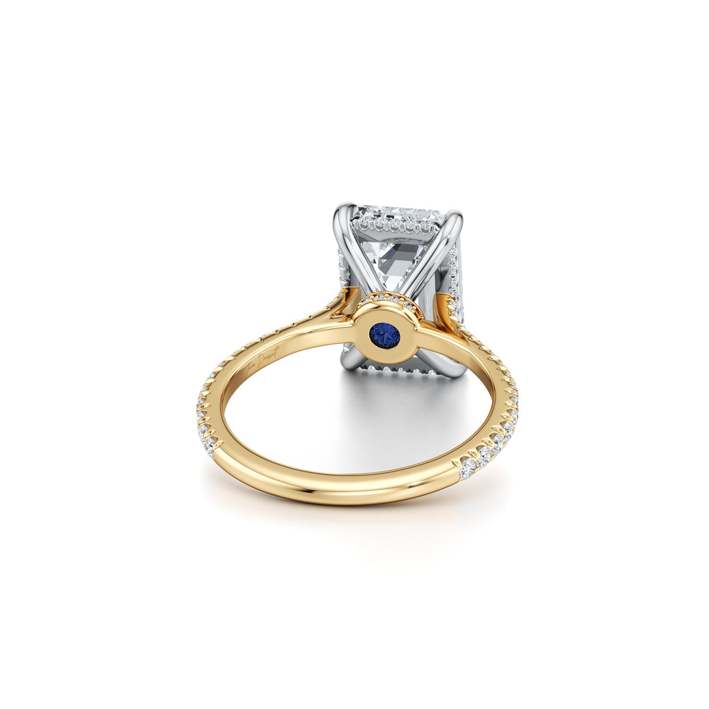 Chelsea Emerald Cut Lab Diamond Solitaire Engagement Ring image 3