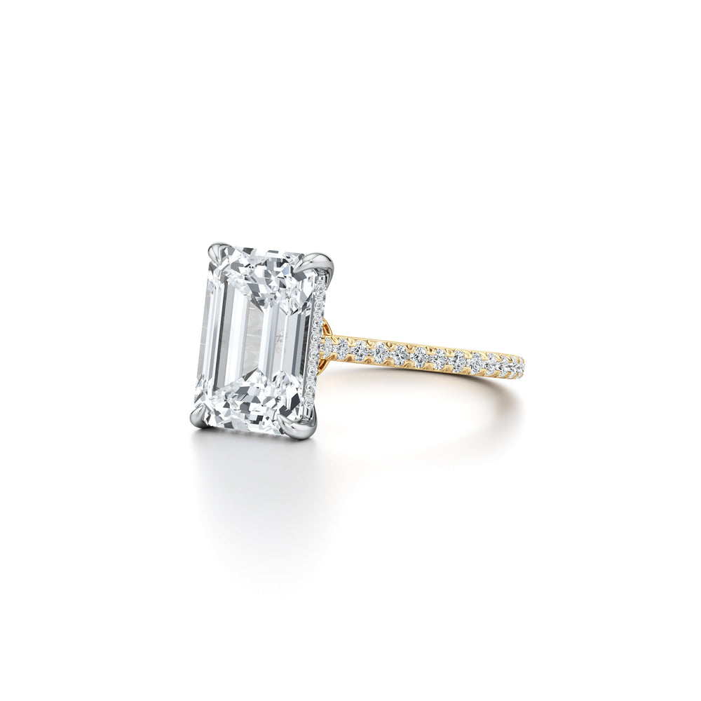 Chelsea Emerald Cut Lab Diamond Solitaire Engagement Ring image 2