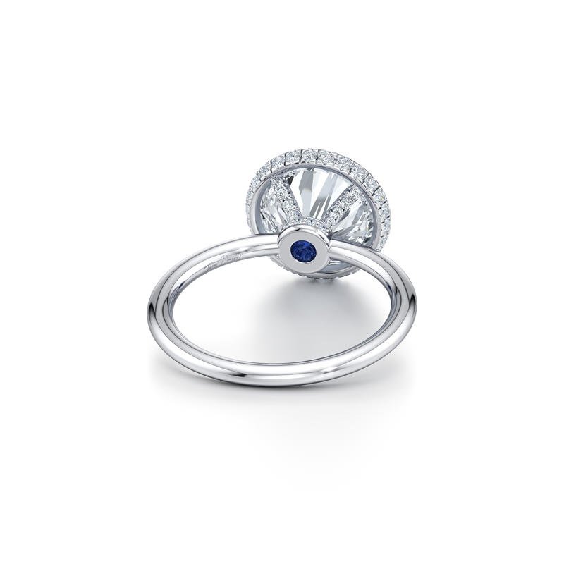 Alyssa Seamless Halo® Lab Diamond Engagement Ring image 3