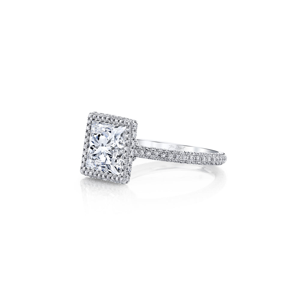 Alyssa Princess Seamless Halo® Lab Diamond Engagement Ring image 2