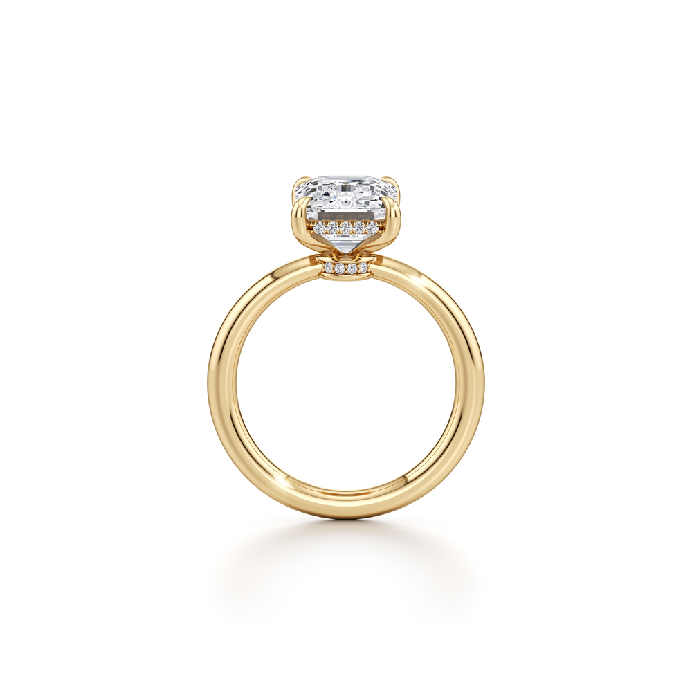 Audrey Emerald Solitaire Lab Diamond Engagement Ring image 4