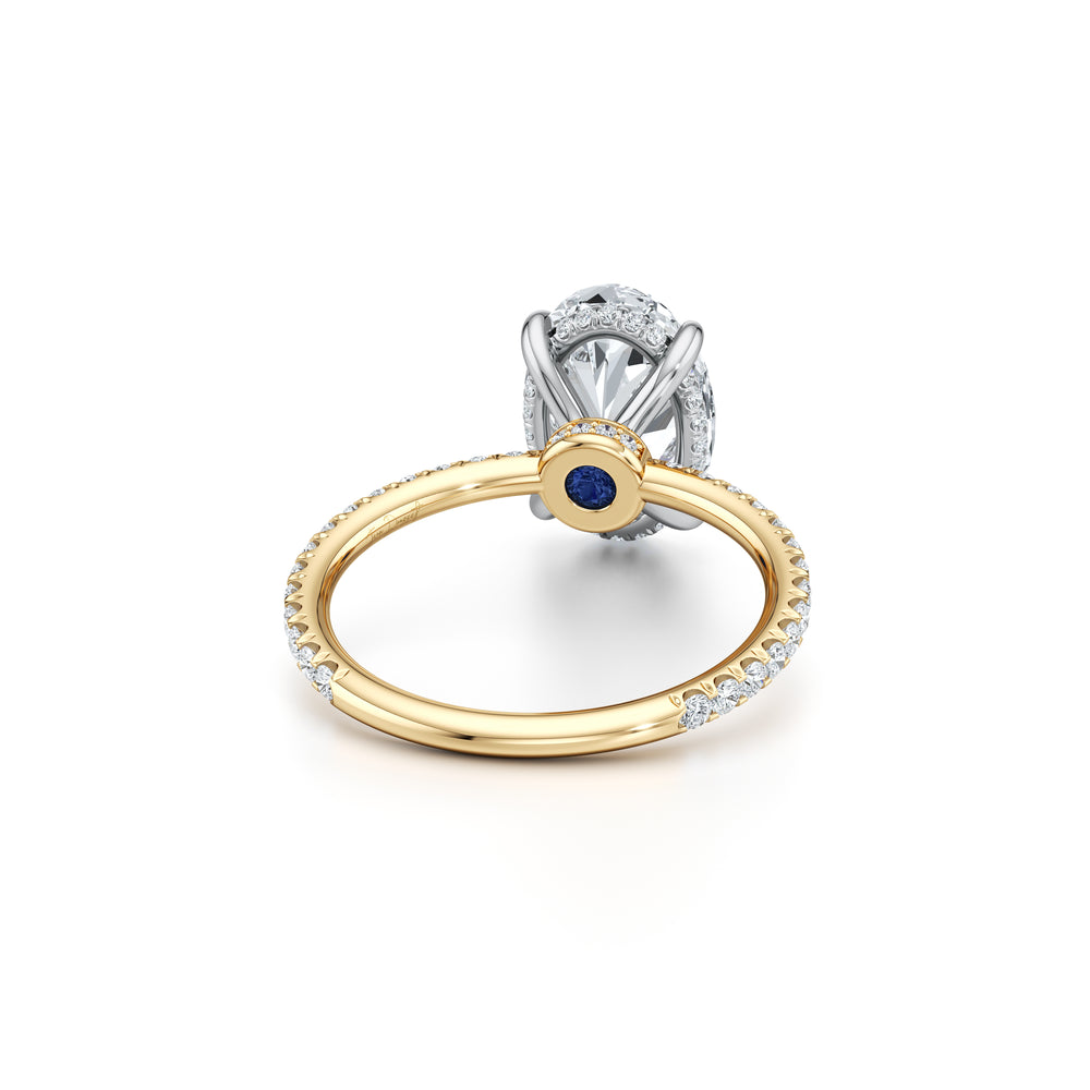 Audrey Oval Cut Lab Diamond Solitaire Engagement Ring image 3