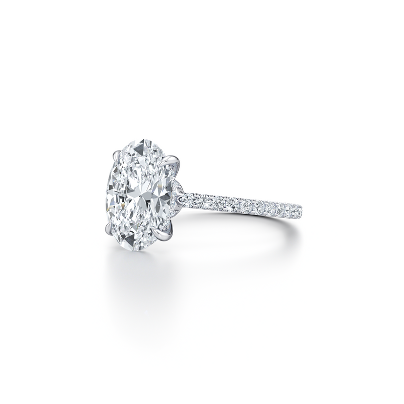 Audrey Oval Solitaire Lab Diamond Engagement Ring image 2