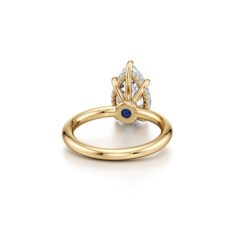 Audrey Pear Cut Solitaire Lab Diamond Engagement Ring image 3