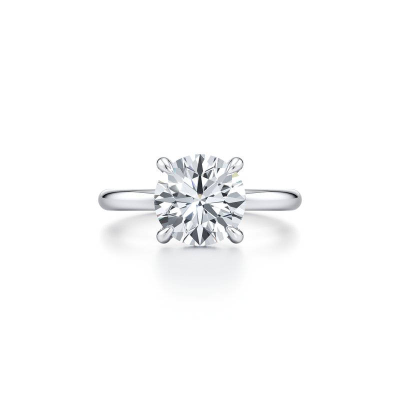 Audrey Round Solitaire Lab Diamond Engagement Ring image 1