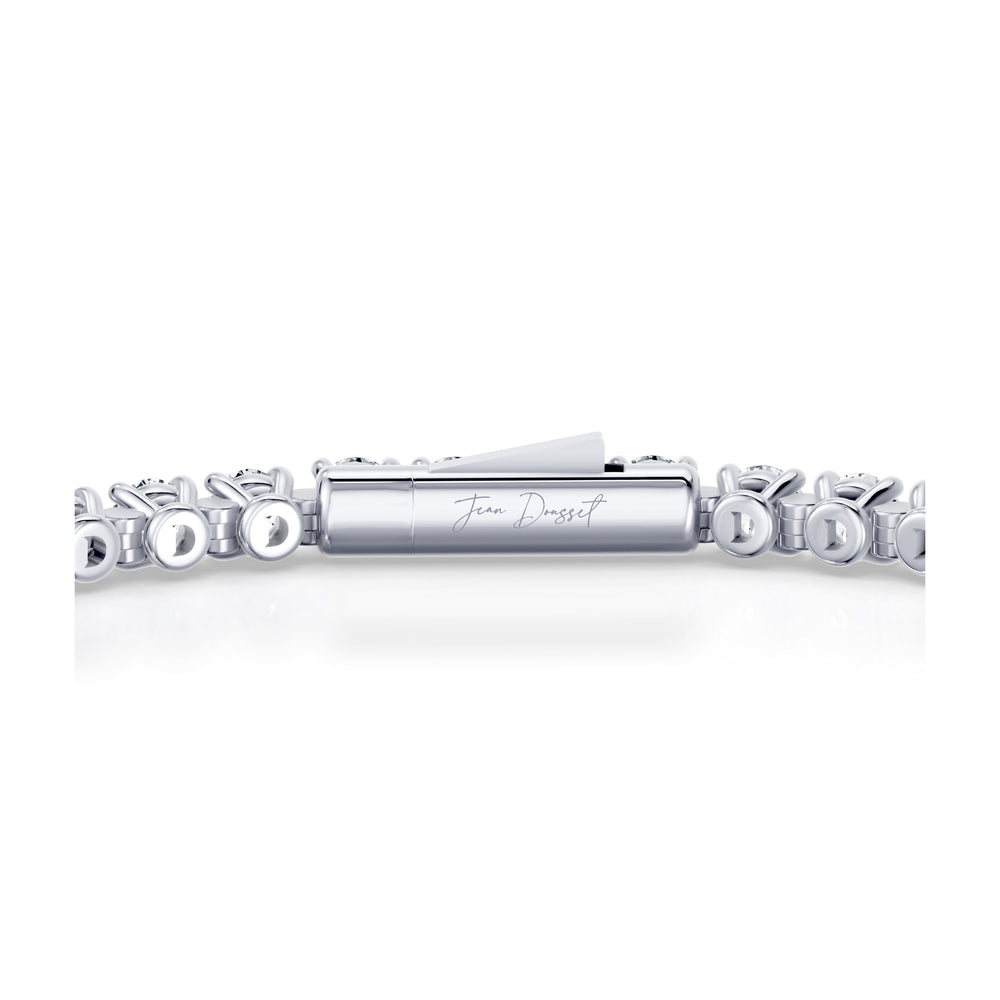 Olivia Round Brilliant Lab Diamond Tennis Bracelet Platinum 4 CTW,7 CTW,10 CTW,12 CTW,17 CTW Front View