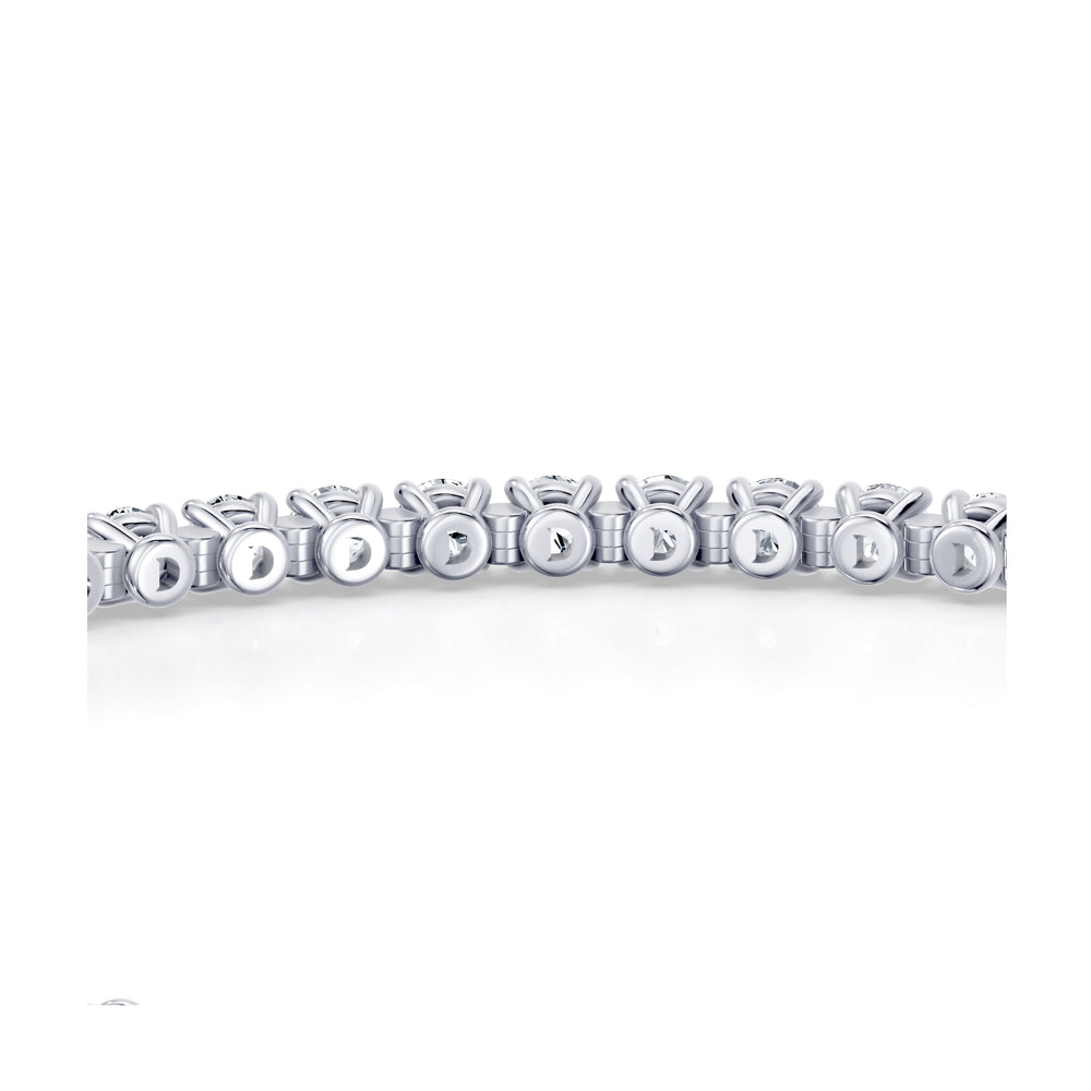 Olivia Round Brilliant Lab Diamond Tennis Bracelet Platinum 4 CTW,7 CTW,10 CTW,12 CTW,17 CTW Front View