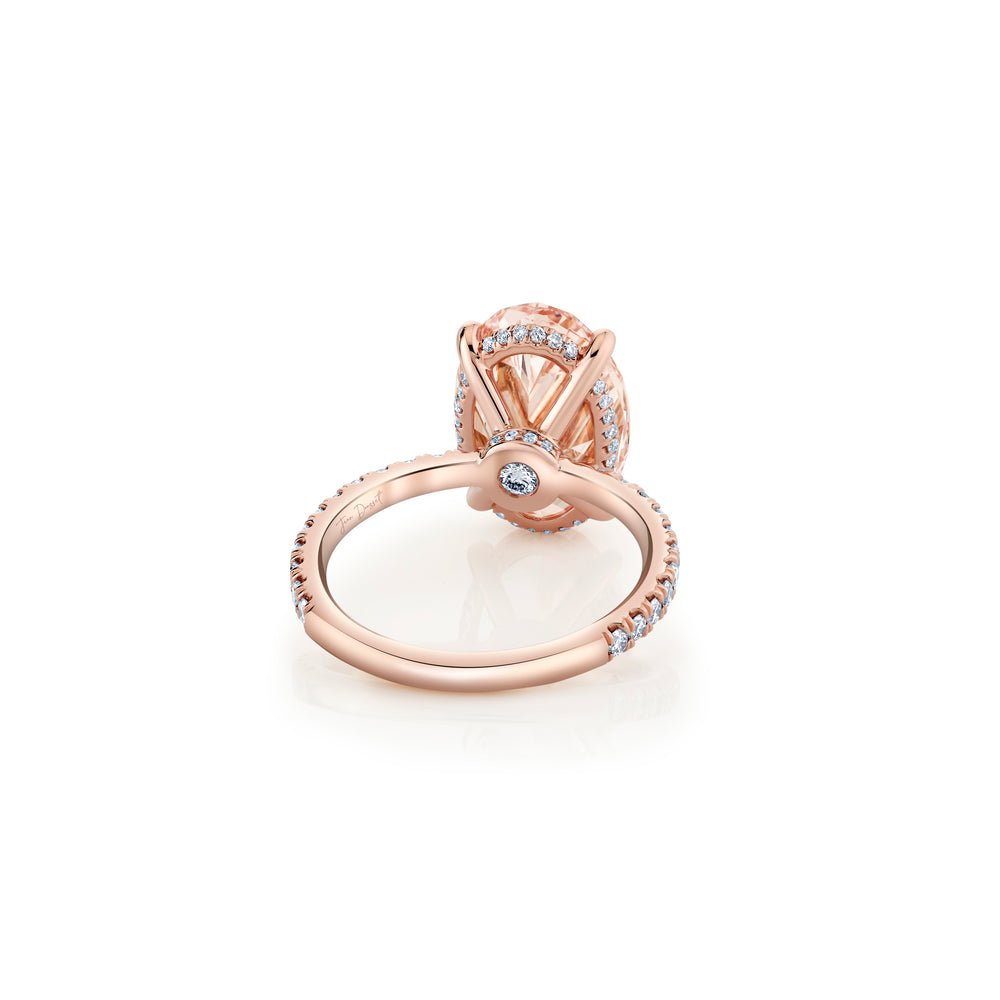 Audrey Oval Solitaire Lab Pink Diamond Engagement Ring image 2