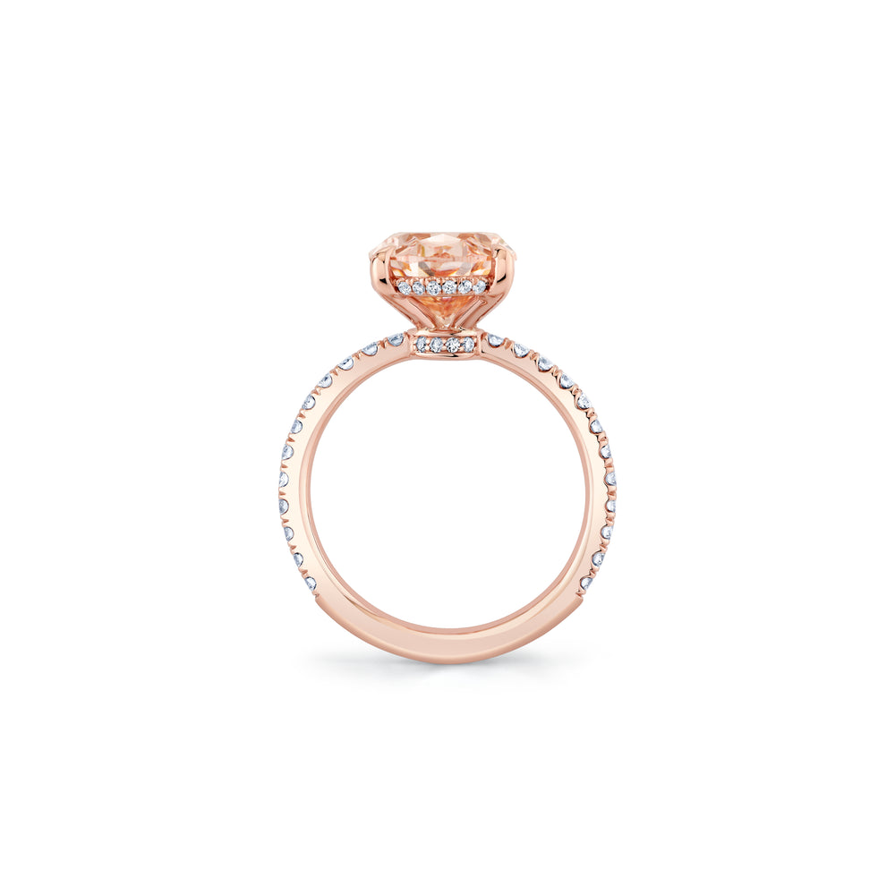 Audrey Oval Solitaire Lab Pink Diamond Engagement Ring image 4