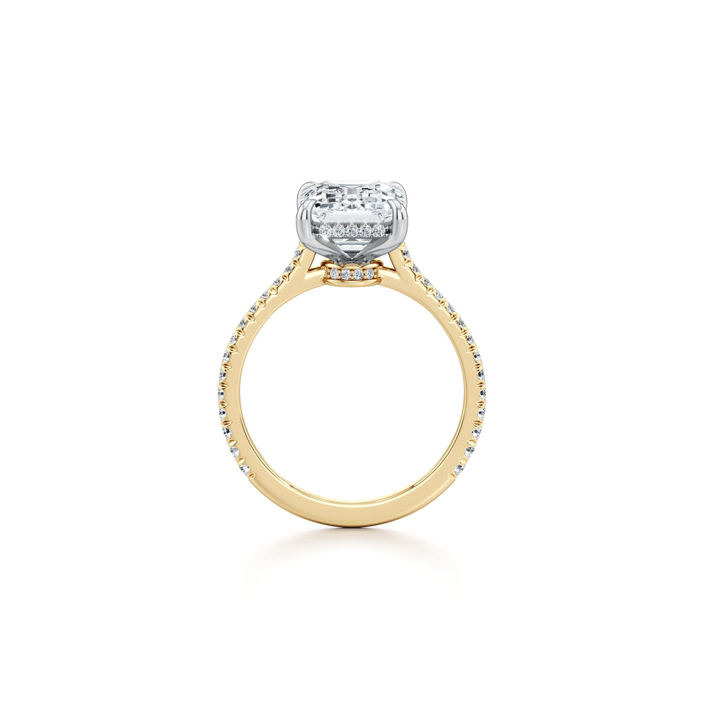 Chelsea Emerald Solitaire Lab Diamond Engagement Ring image 4
