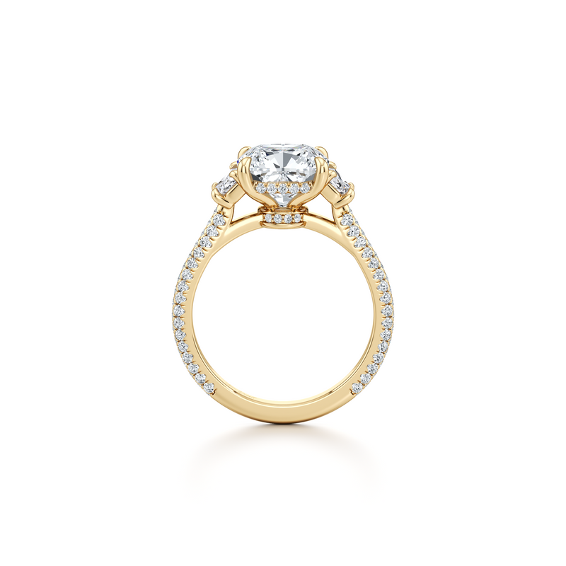 Chelsea Half-Moon Three Stone Lab Diamond Engagement Ring image 49