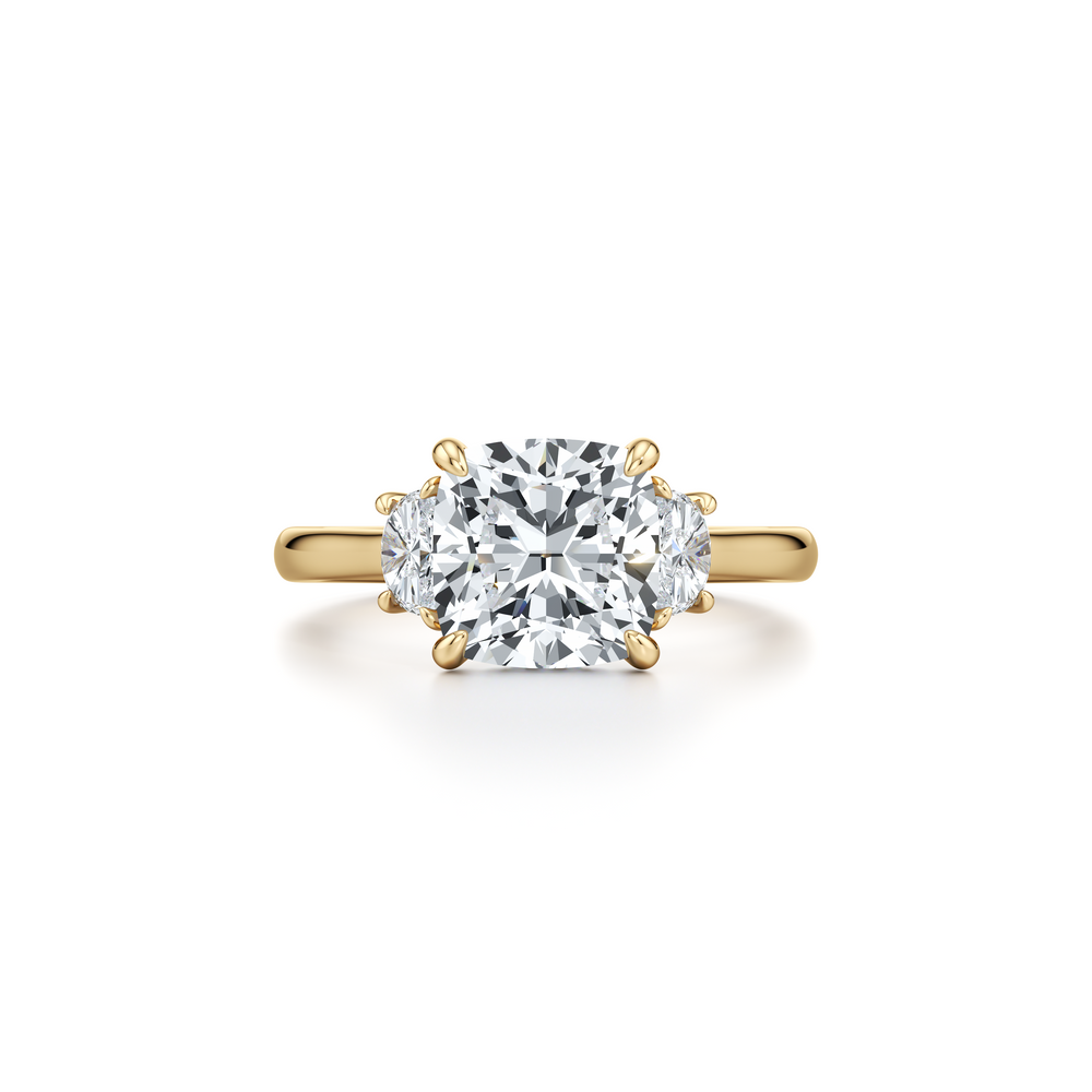 Chelsea Cushion Cut Three Stone Engagement Ring image 1