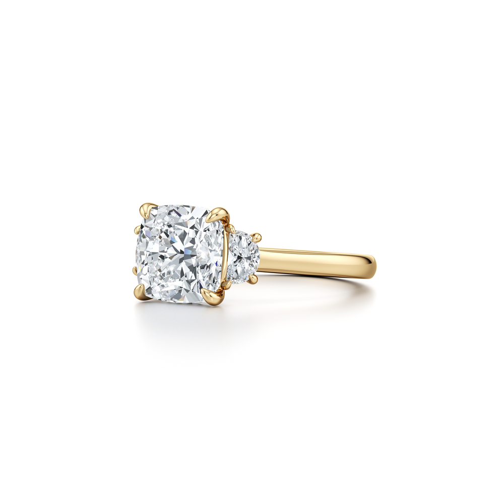 Chelsea Cushion Cut Three Stone Engagement Ring image 2