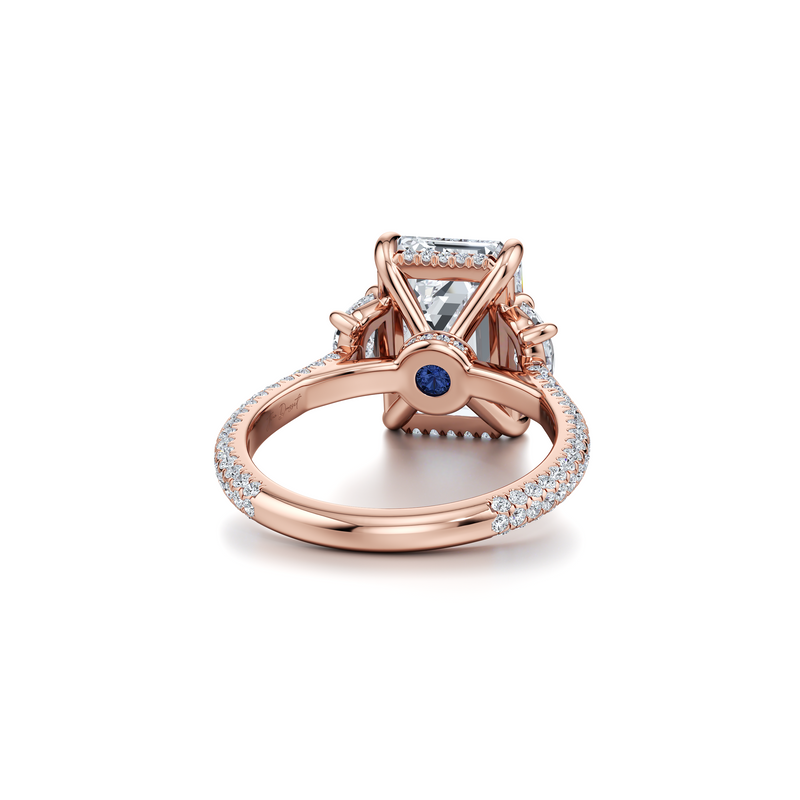 Chelsea Half-Moon Three Stone Lab Diamond Engagement Ring image 113