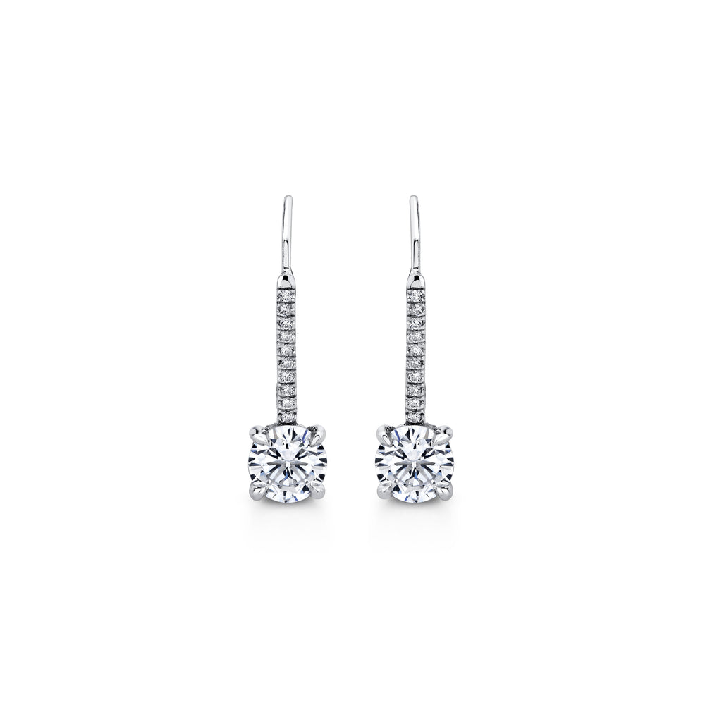 Chelsea Round Brilliant Leverback Earrings image 10
