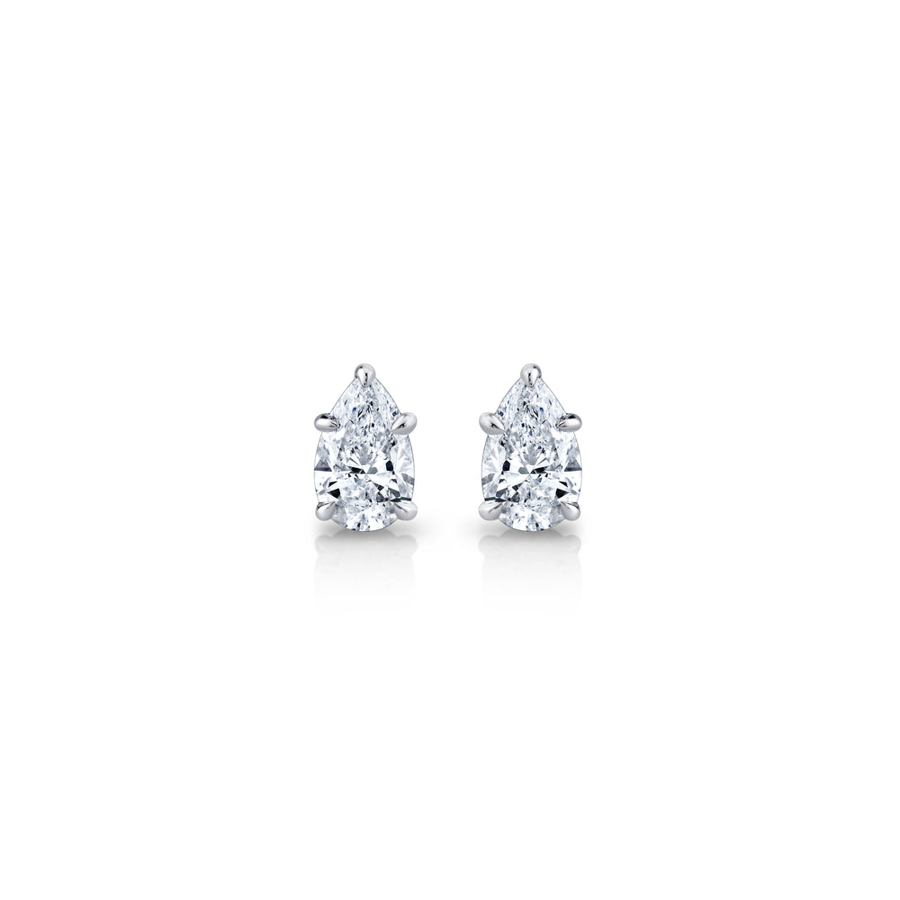 Chelsea Lab Diamond Pear Studs Platinum  Pair
